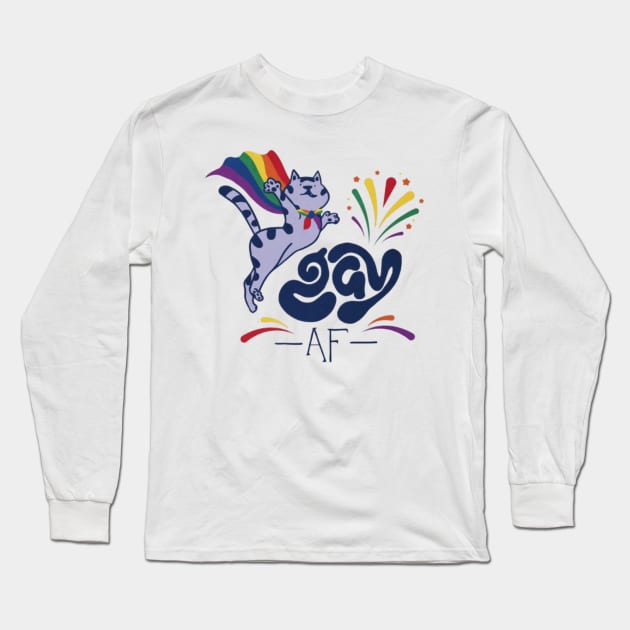 Gay AF Long Sleeve T-Shirt by Digital-Zoo